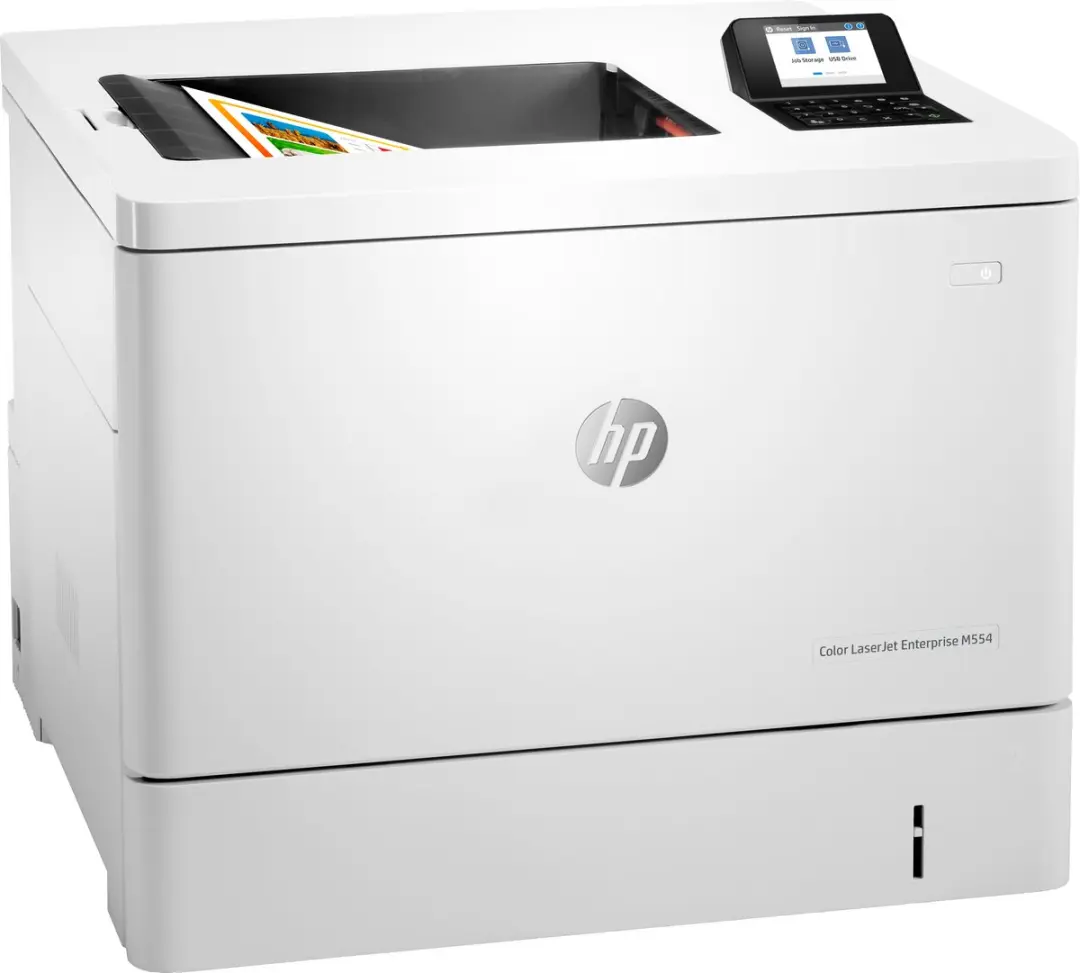 HP Color LaserJet Enterprise M554dn Printer - 25 ppm - 650 Vel - Wit - afbeelding 6 van 6