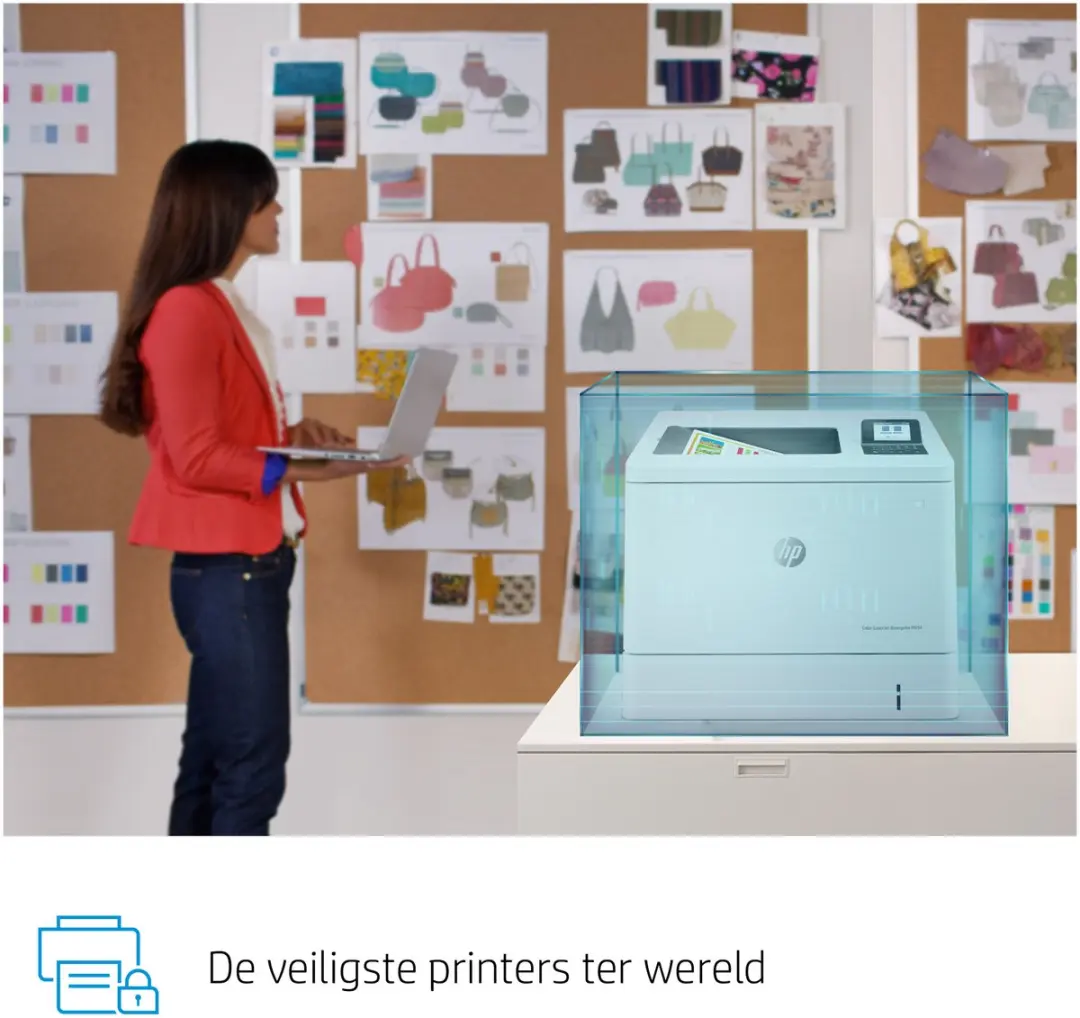 HP Color LaserJet Enterprise M554dn Printer - 25 ppm - 650 Vel - Wit