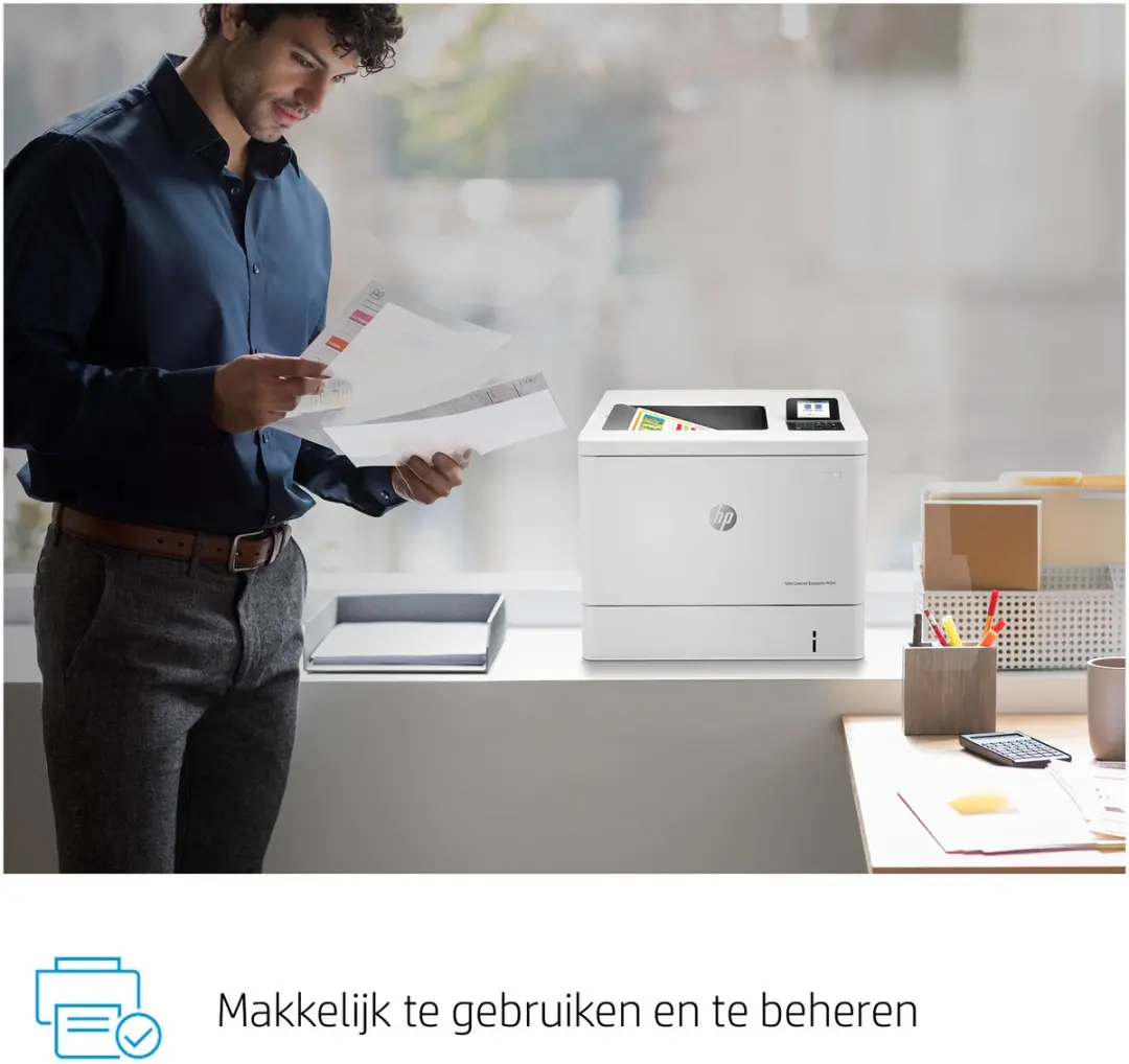 HP Color LaserJet Enterprise M554dn Printer - 25 ppm - 650 Vel - Wit