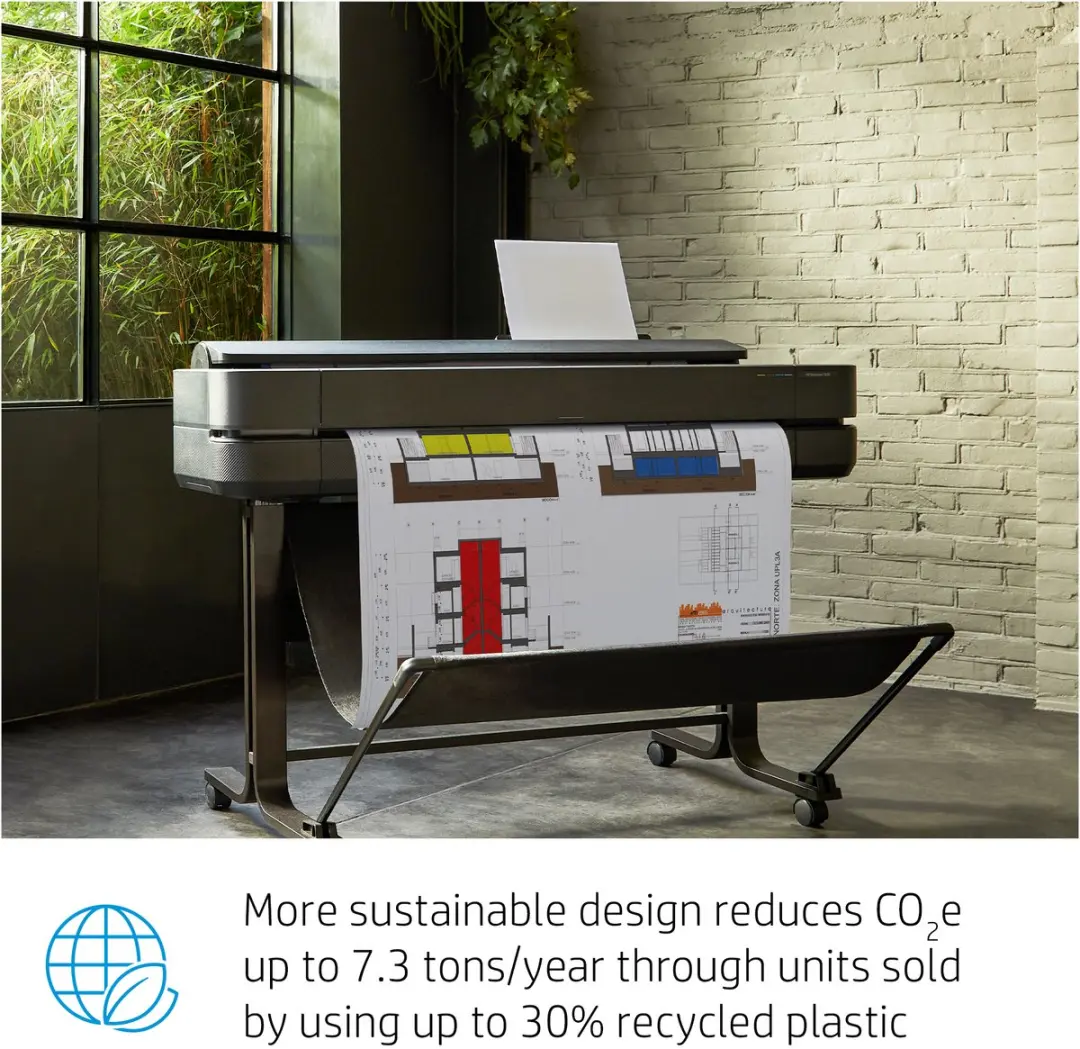 HP Designjet T650 5HB08D Printer - 4 Kleuren - 24 inch - Zwart