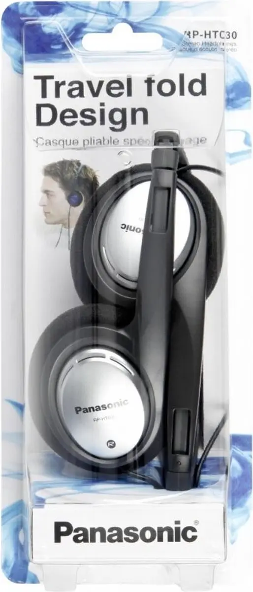 Panasonic RP-HT030 On-Ear Koptelefoon - Lichtgewicht - Zwart/Zilver