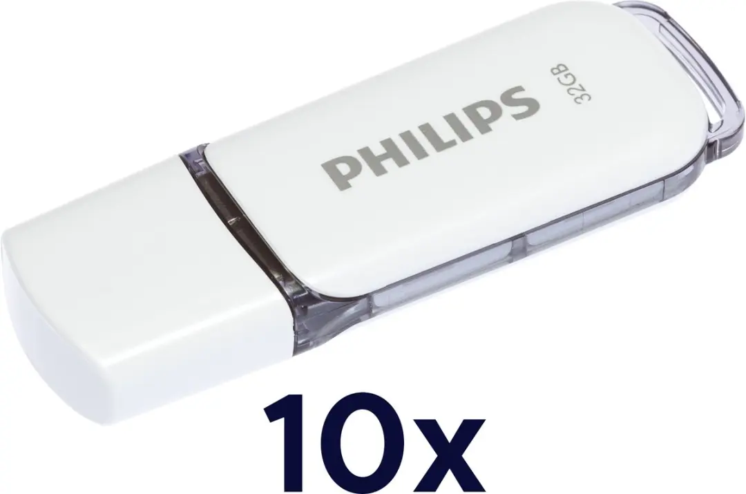 Philips USB Stick 2.0 FM32FD70B/P10 - 32GB - Wit - 10 Stuks
