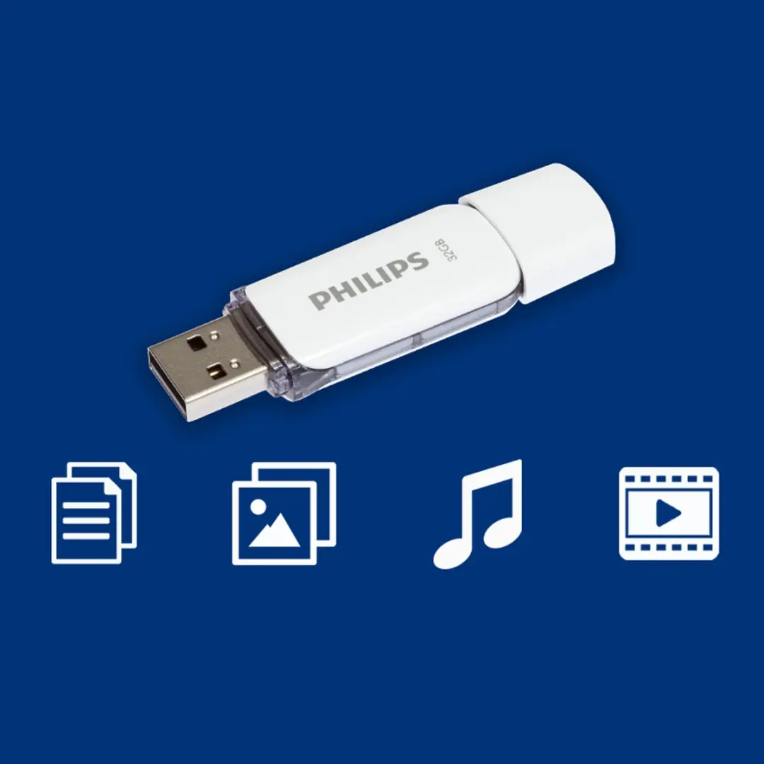 Philips USB Stick 2.0 FM32FD70B/P10 - 32GB - Wit - 10 Stuks