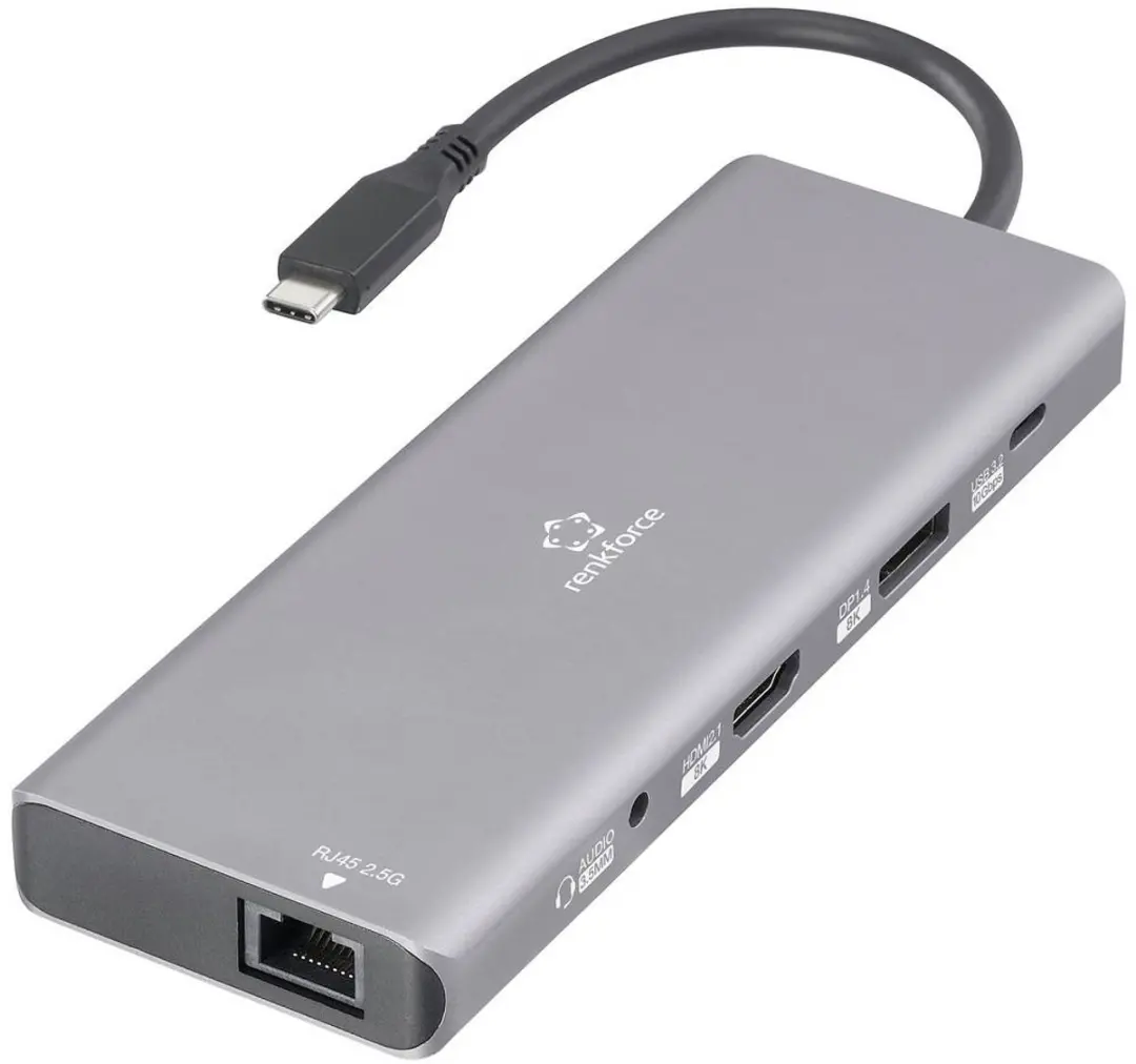 Renkforce RF-6328190 USB-C Dockingstation 10-in-1