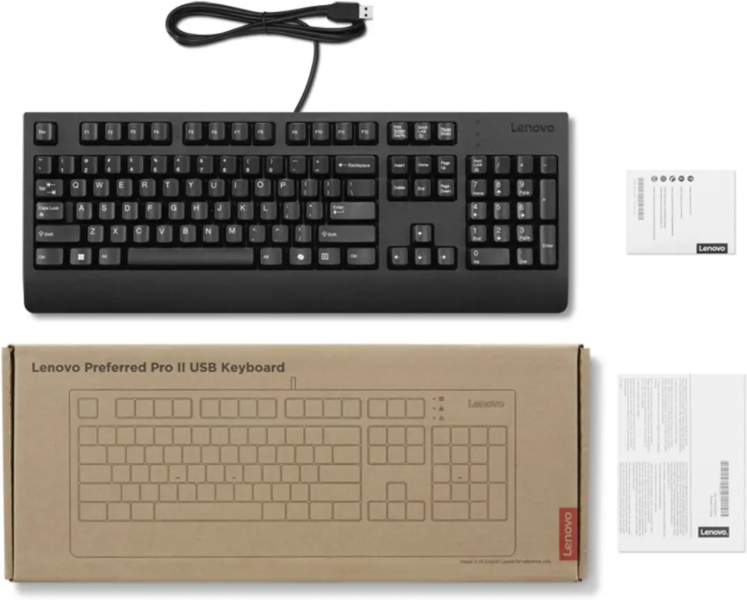 Lenovo 4Y41R64588 Toetsenbord - Amerikaans Layout - 104 Toetsen - Zwart
