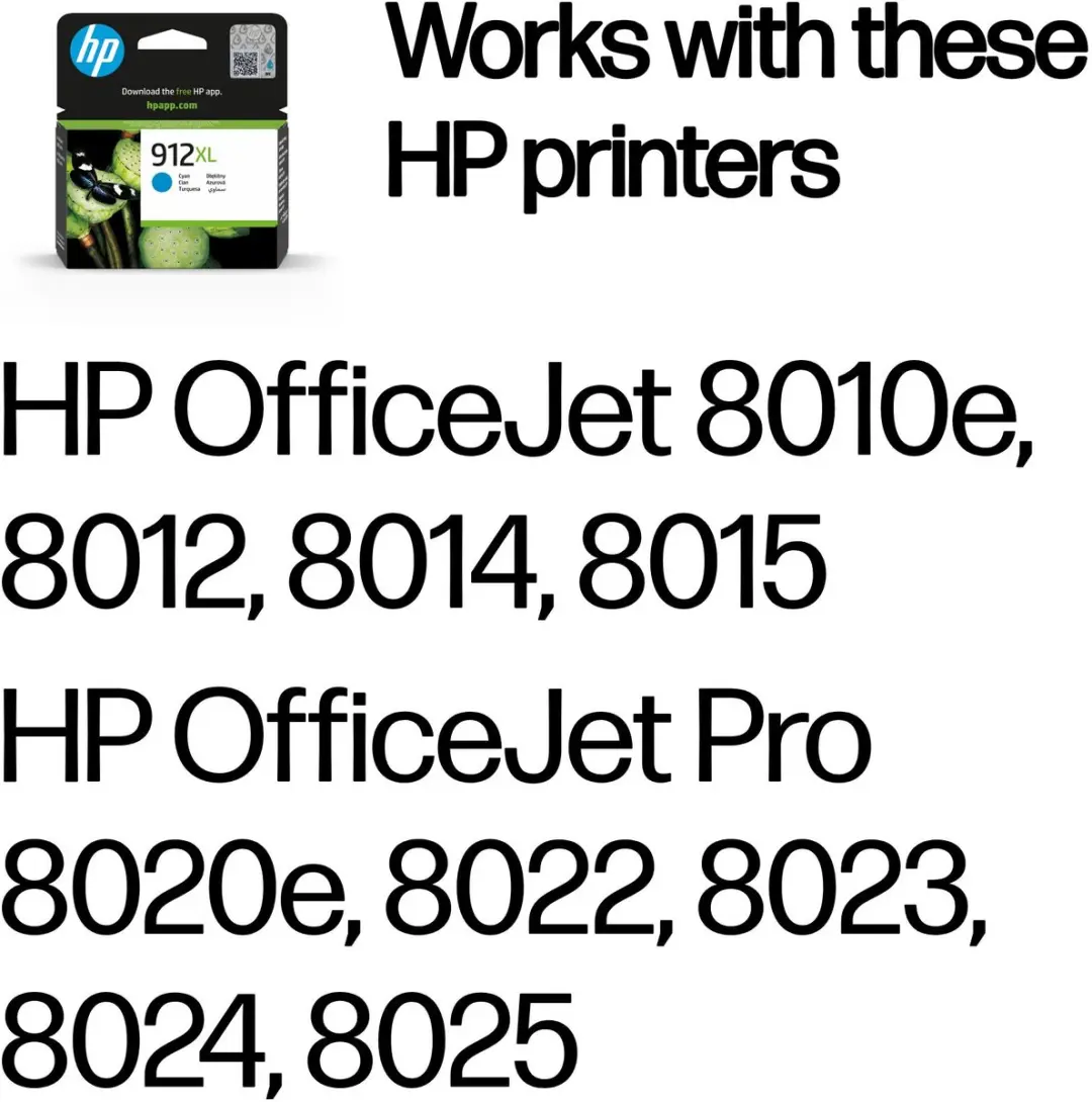 HP 912XL Cyaan Inktcartridge 3YL81AE
