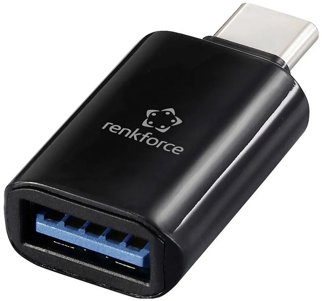 Renkforce RF-6826696 USB-C naar USB-A Adapter - PD36W - 10 Gbps - Zwart