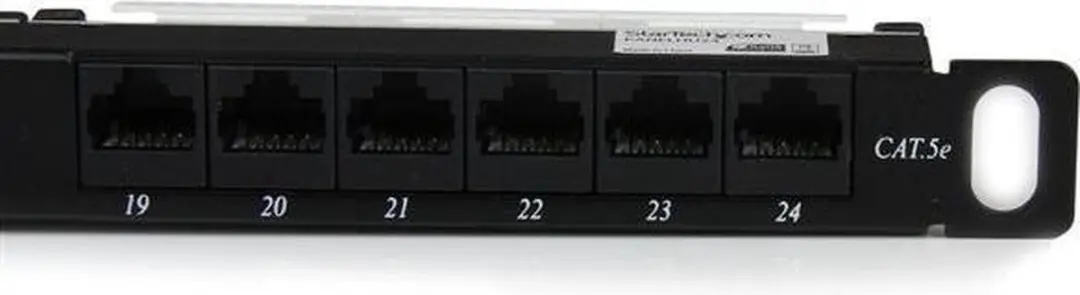 Startech 24-Port UTP Cat5e Patch Panel - Zwart - afbeelding 6 van 6