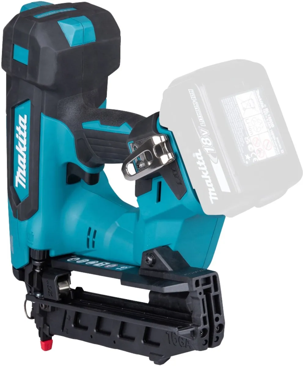 Makita DBN 610 RF1J Staande Spijkermachine 18V - 32-64mm - 3.0Ah + Lader + Makpac