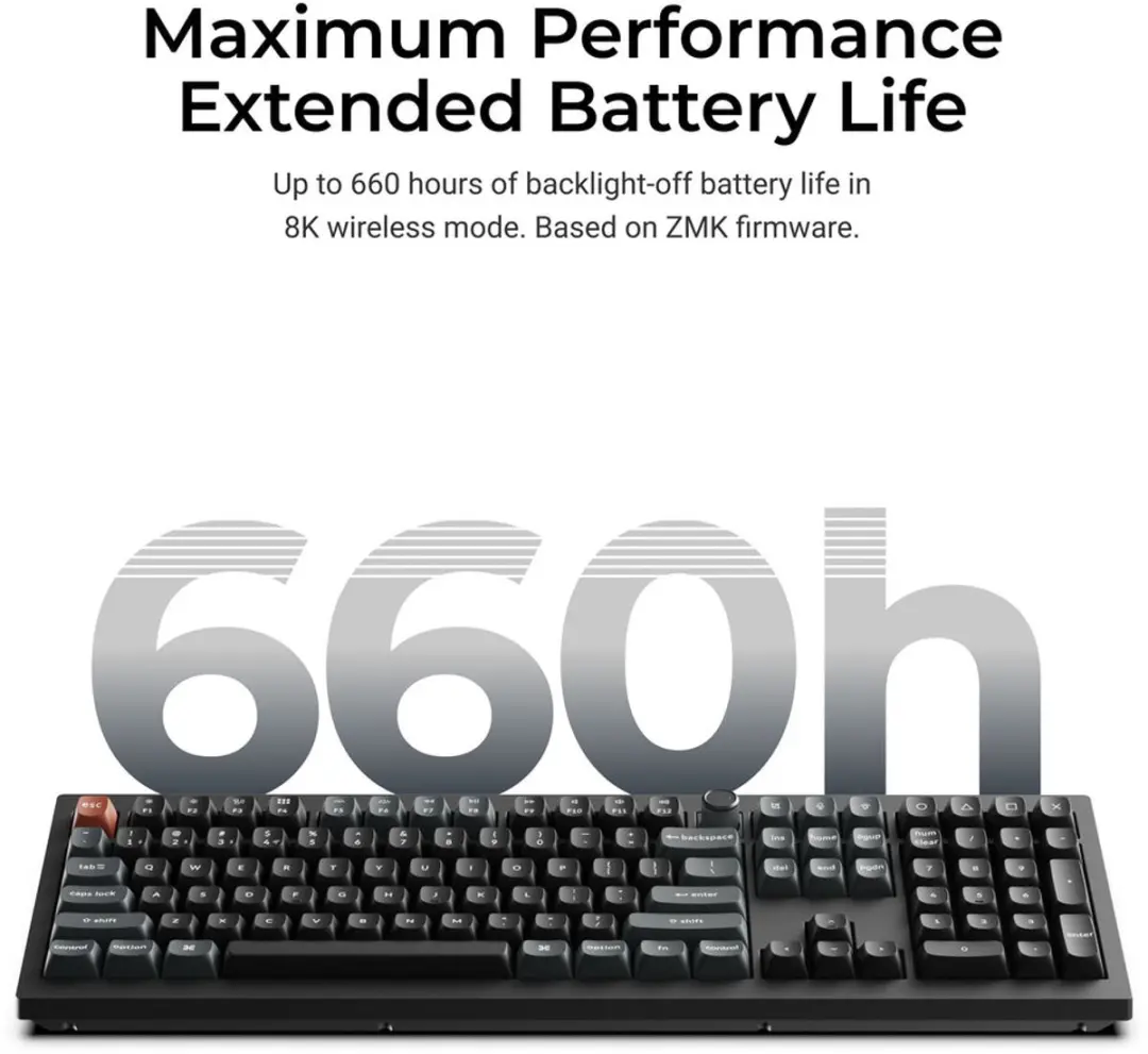 Keychron V6 Ultra V6U-D3 Toetsenbord - 8K Bluetooth - Zwart