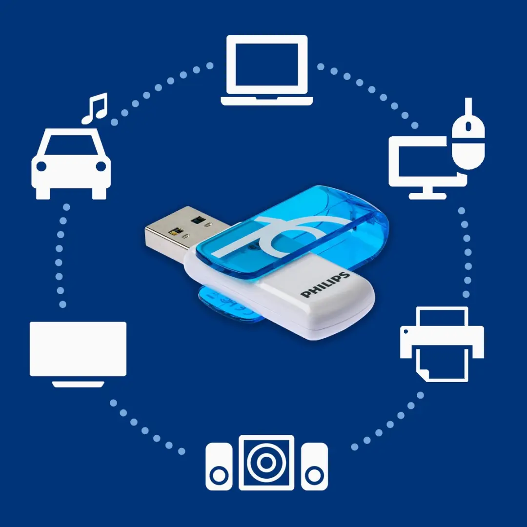 Philips USB-stick Vivid Edition 16GB - 10 Stuks - Blauw