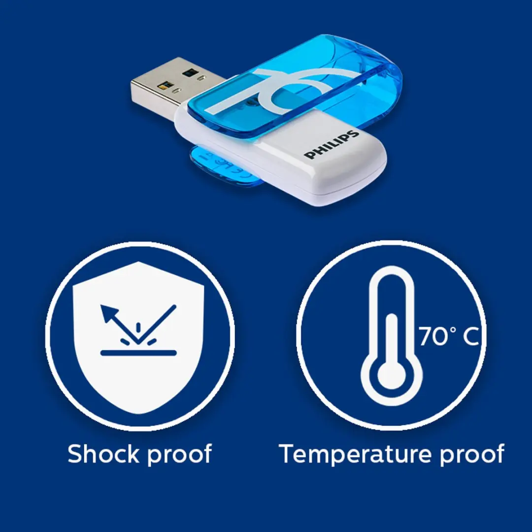 Philips USB-stick Vivid Edition 16GB - 10 Stuks - Blauw