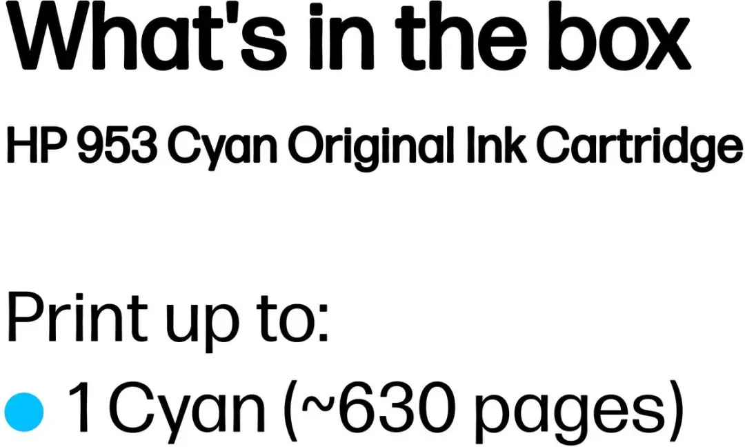 HP 953 Cyaan Inktcartridge F6U12AE