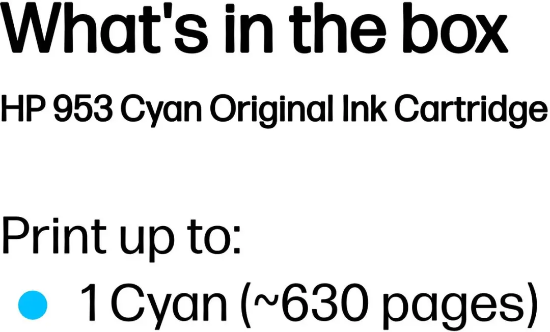 HP 953 Cyaan Inktcartridge F6U12AE