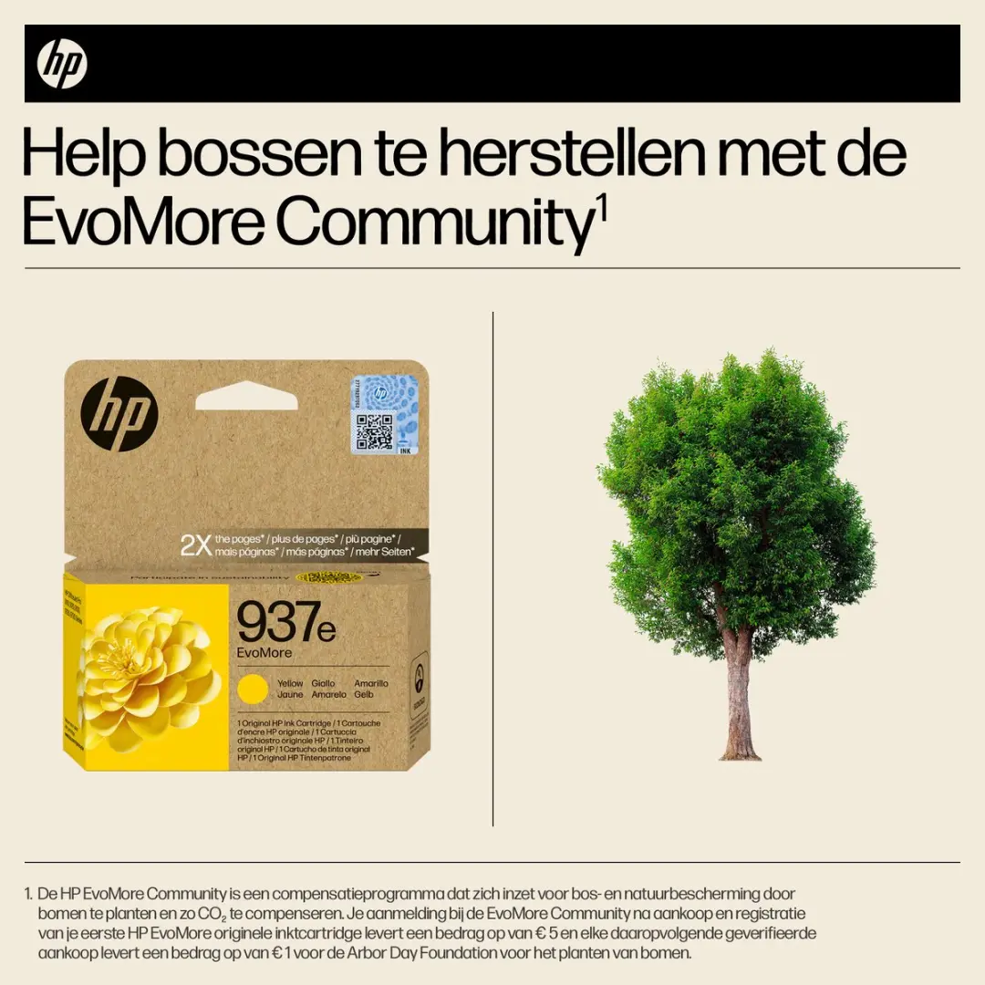 HP 937e EvoMore Gele Inkt XL - 4S6W8NE