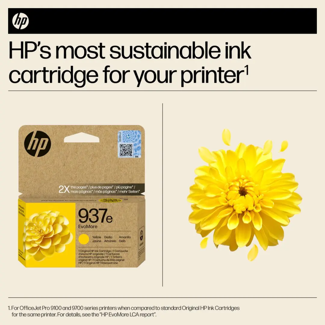 HP 937e EvoMore Gele Inkt XL - 4S6W8NE