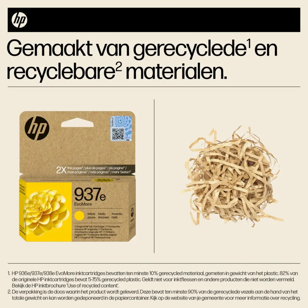 HP 937e EvoMore Gele Inkt XL - 4S6W8NE