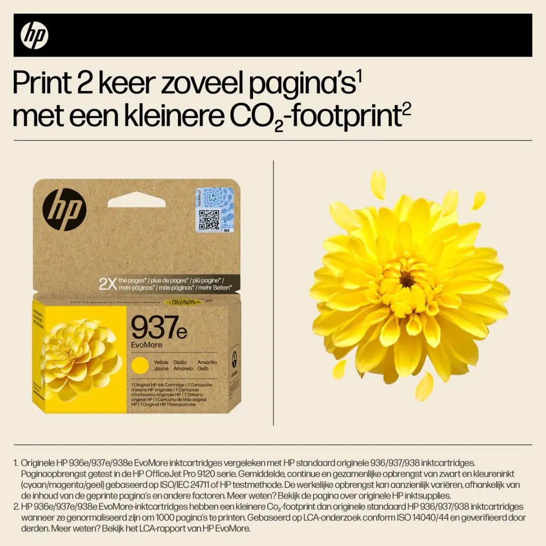 HP 937e EvoMore Gele Inkt XL - 4S6W8NE