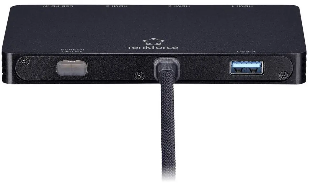 Renkforce RF-6804408 USB-C Dockingstation - Zwart