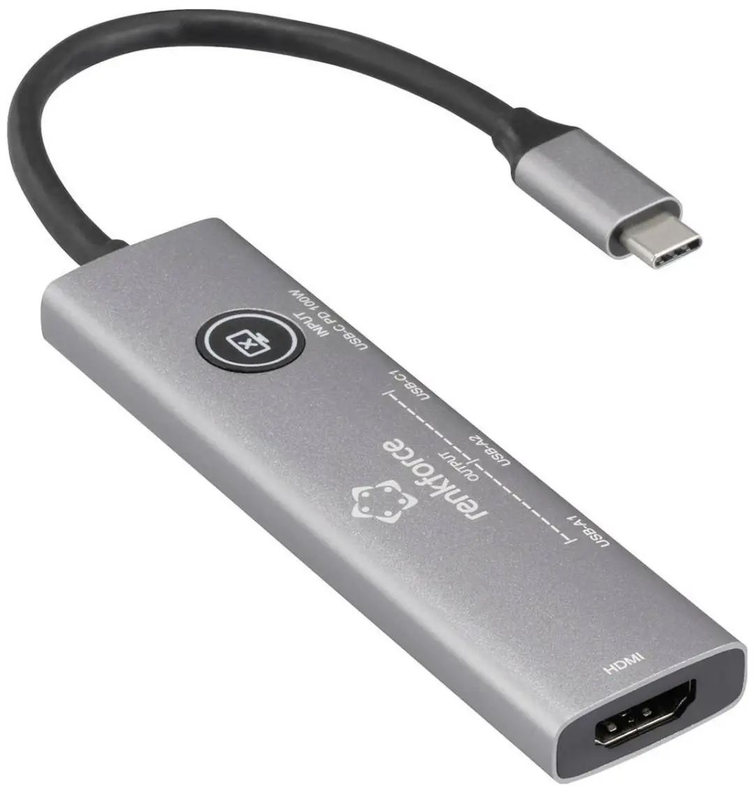 Renkforce RF-6797972 USB-C Dockingstation - Grijs