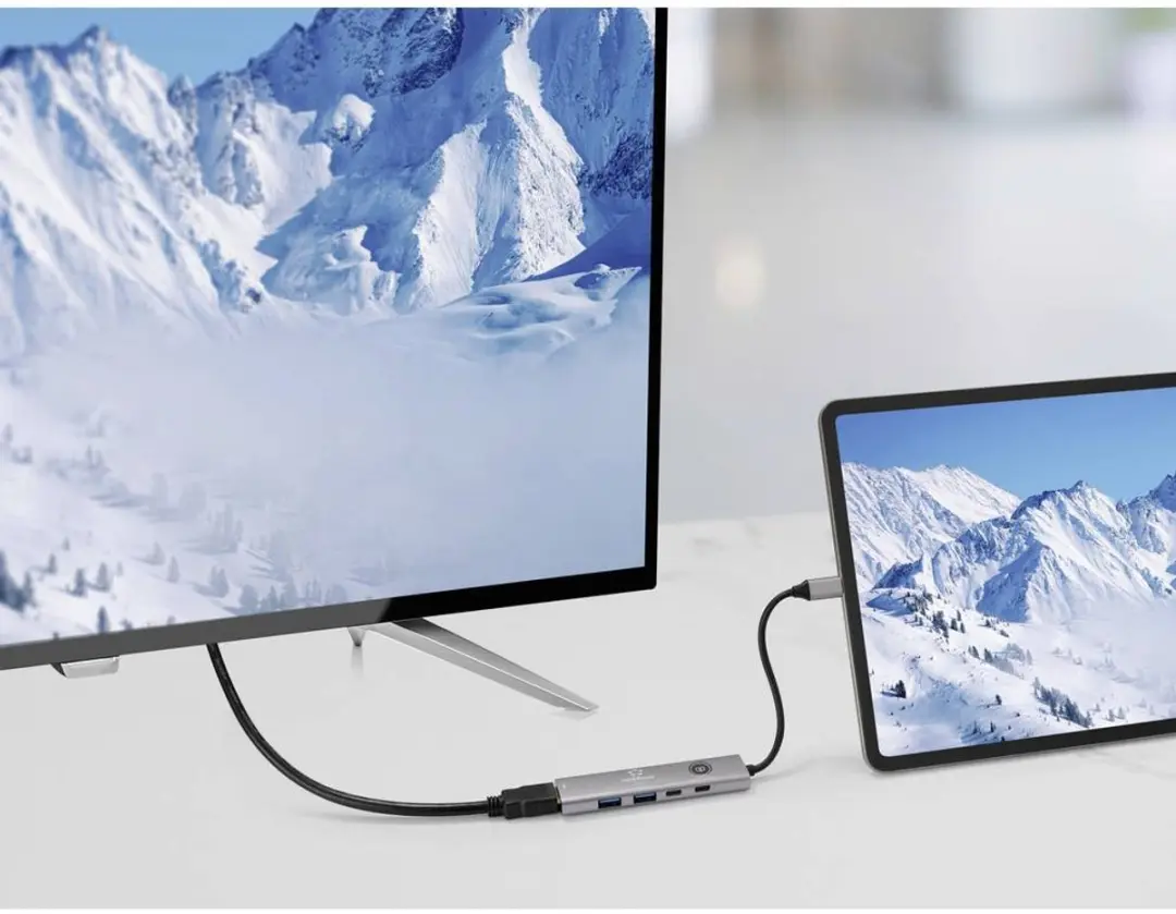 Renkforce RF-6797972 USB-C Dockingstation - Grijs