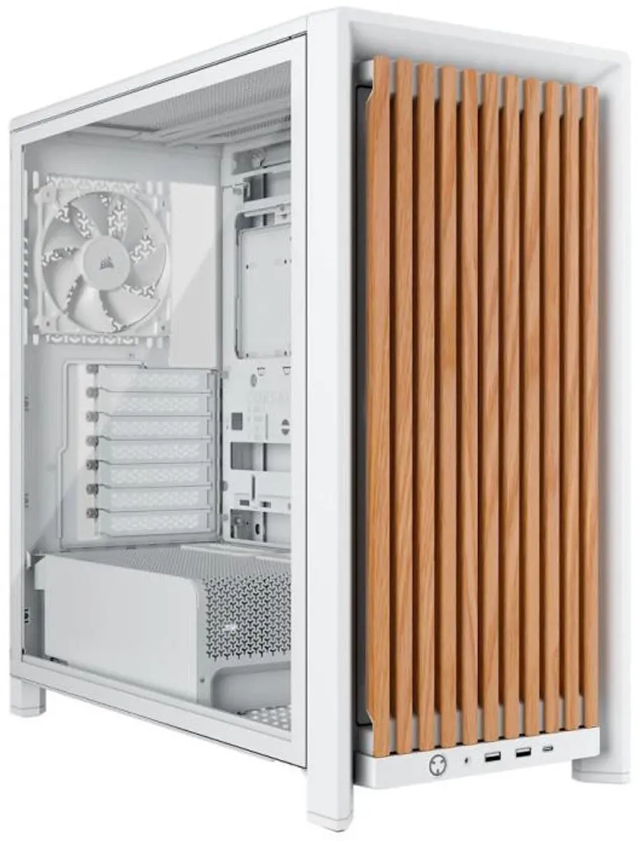 Corsair FRAME 4000D RS PC-behuizing - Oak - Wit