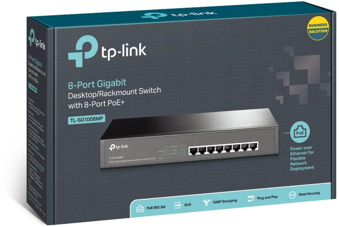 TP-Link TL-SG1008MP 8-Poort Gigabit Switch PoE - Zwart