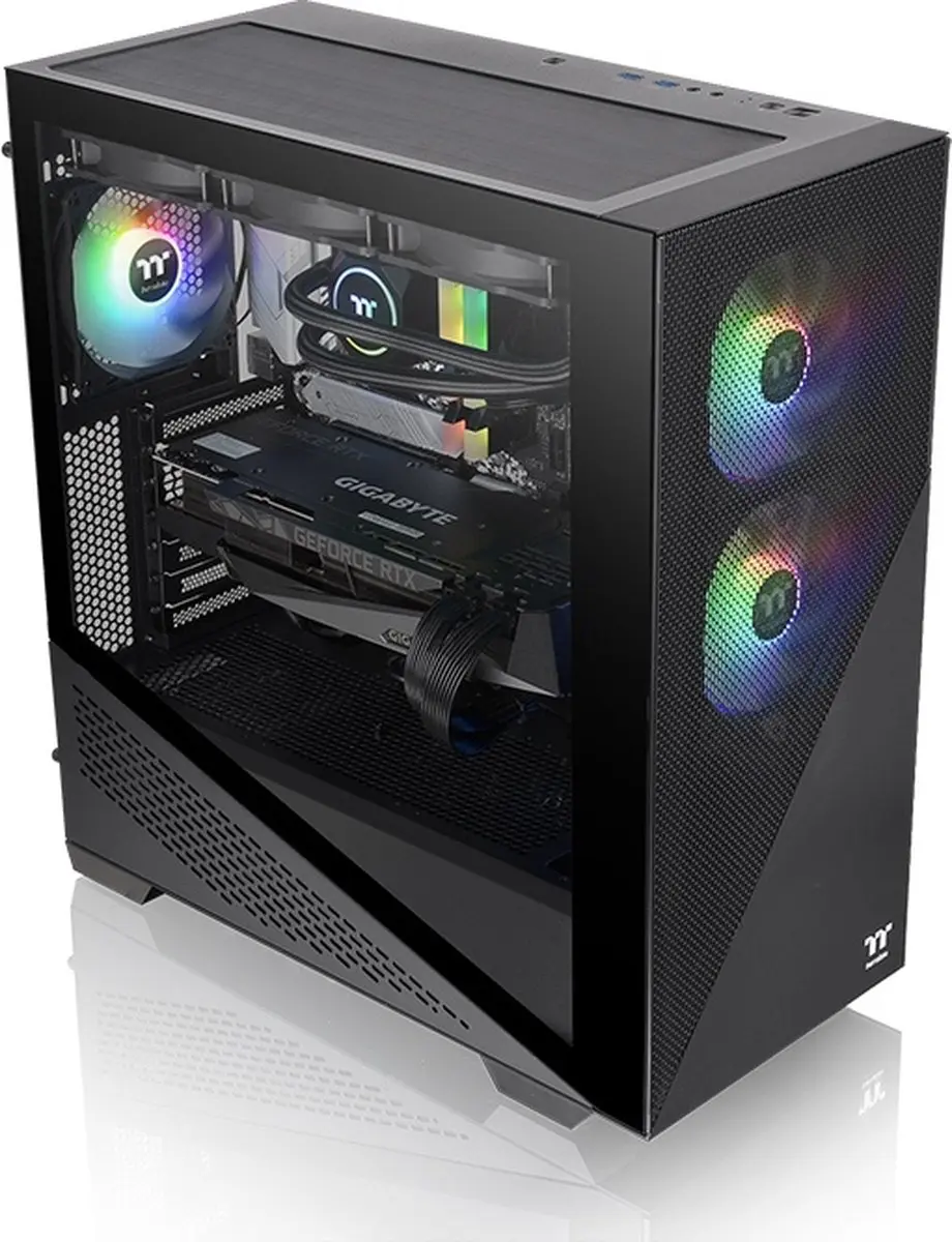 Thermaltake Divider 370 TG ATX - 2x 2.5" 2x 3.5" - Zwart - afbeelding 6 van 6