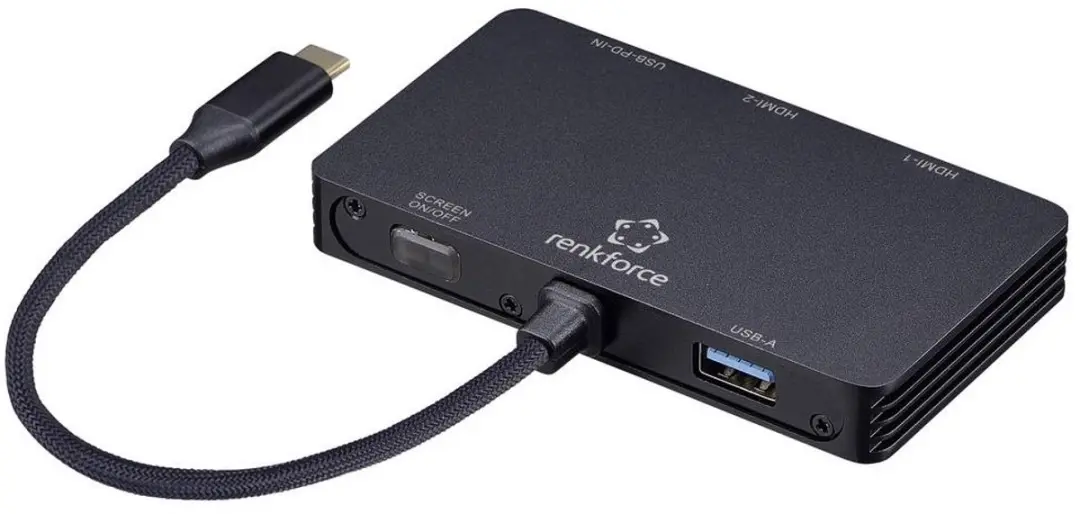 Renkforce RF-6804406 USB-C Dockingstation - Zwart