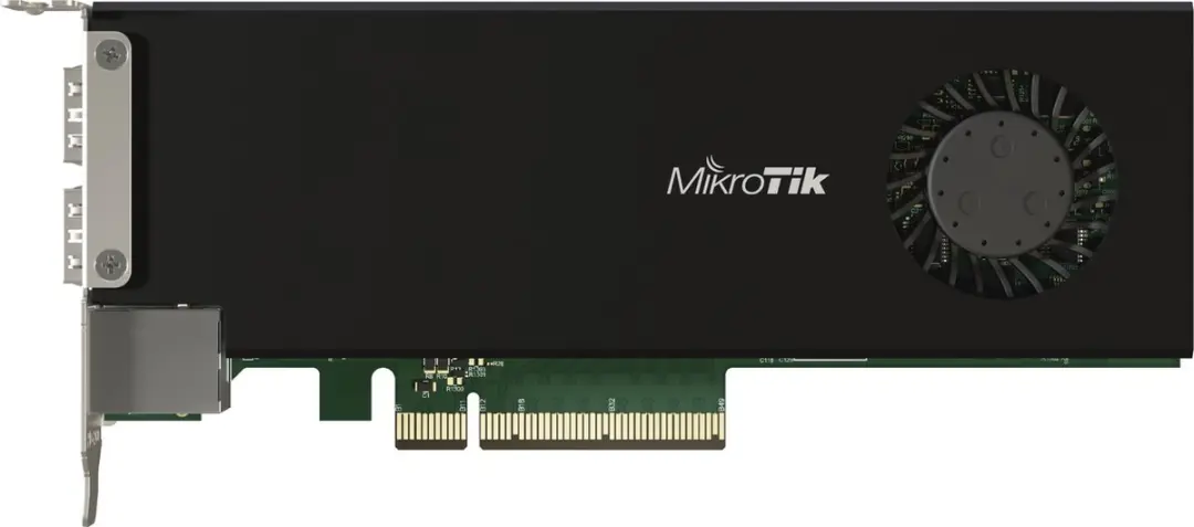 Mikrotik CCR2004-1G-2XS-PCIe Router - Zwart