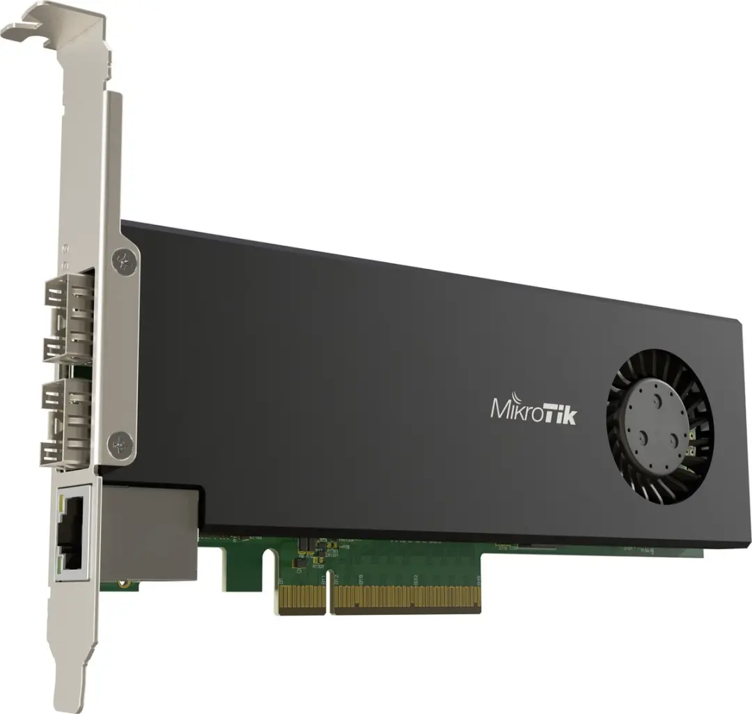 Mikrotik CCR2004-1G-2XS-PCIe Router - Zwart