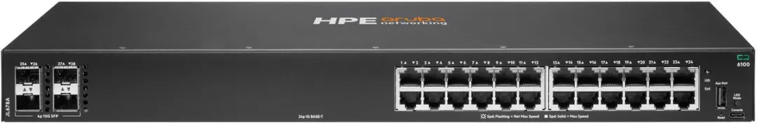 HP HPE JL678A Switch - 24x RJ-45 Poorten - Zwart