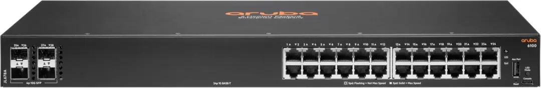 HP HPE JL678A Switch - 24x RJ-45 Poorten - Zwart