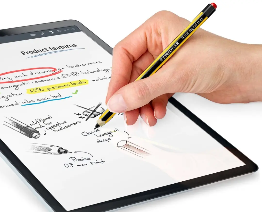 STAEDTLER Noris digital mini-touchpen 180M 22-1 - Zwart/Geel
