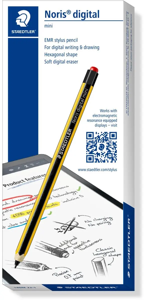 STAEDTLER Noris digital mini-touchpen 180M 22-1 - Zwart/Geel
