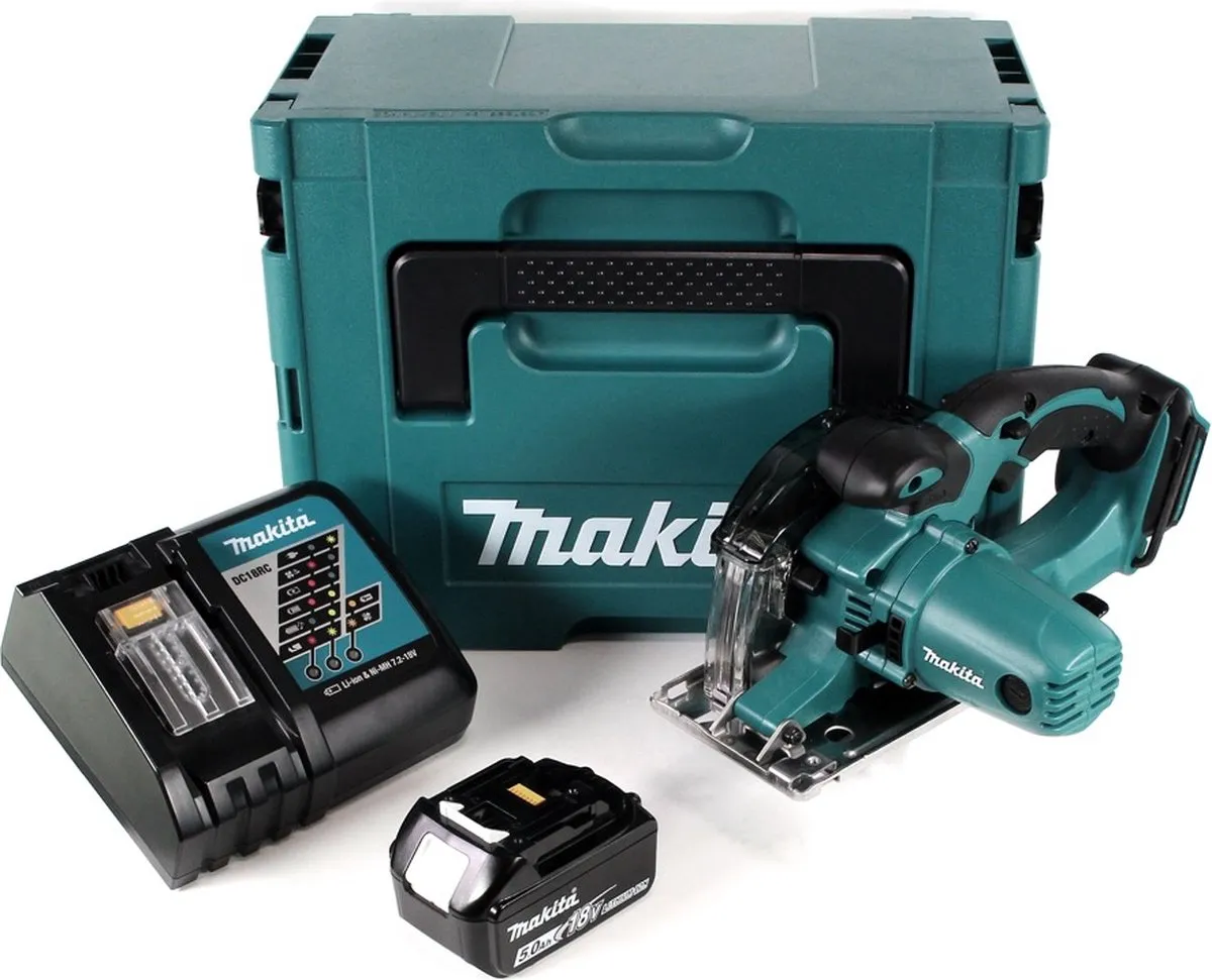 Makita DCS 552 RT1J Accu Cirkelzaag 136mm - Makpac + 5,0Ah Accu & Lader - afbeelding 4 van 5