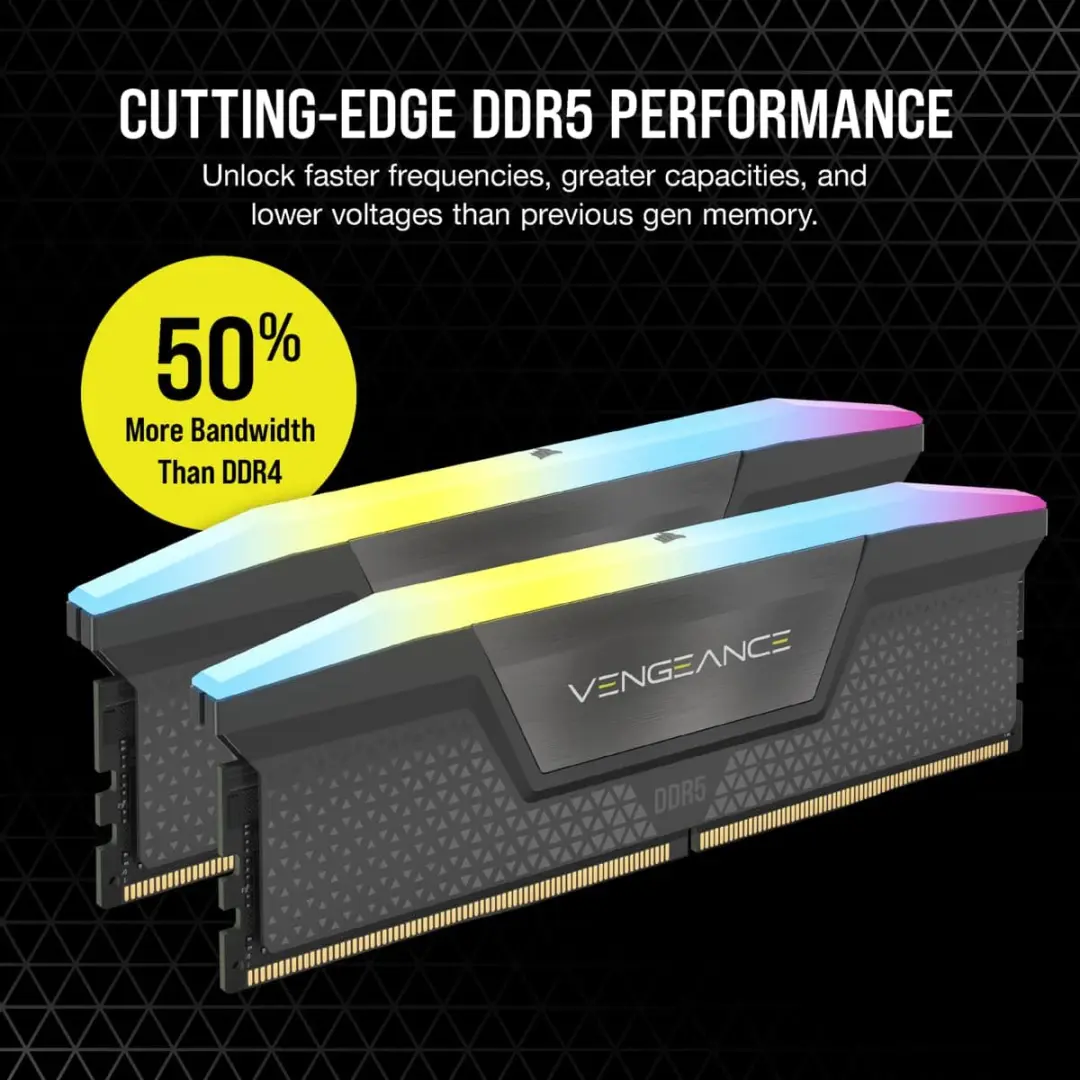 Corsair Vengeance CMH64GX5M2B5200Z40K DDR5 - 64GB (2x32GB) - RGB