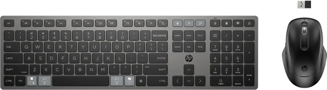 HP 720 Multi-Device 9T5A9AA Draadloos Toetsenbord & Muis Combo - Zwart