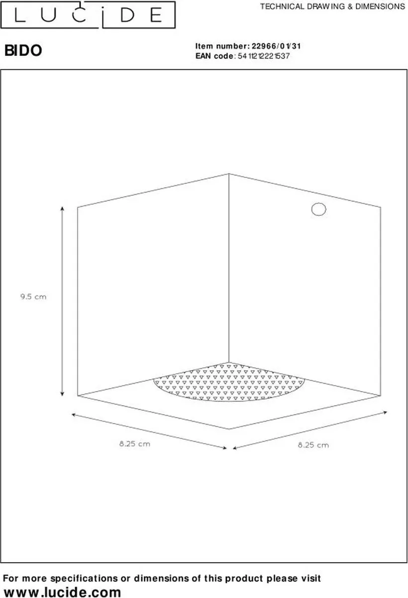 Lucide BIDO Plafondspot GU10 - Wit