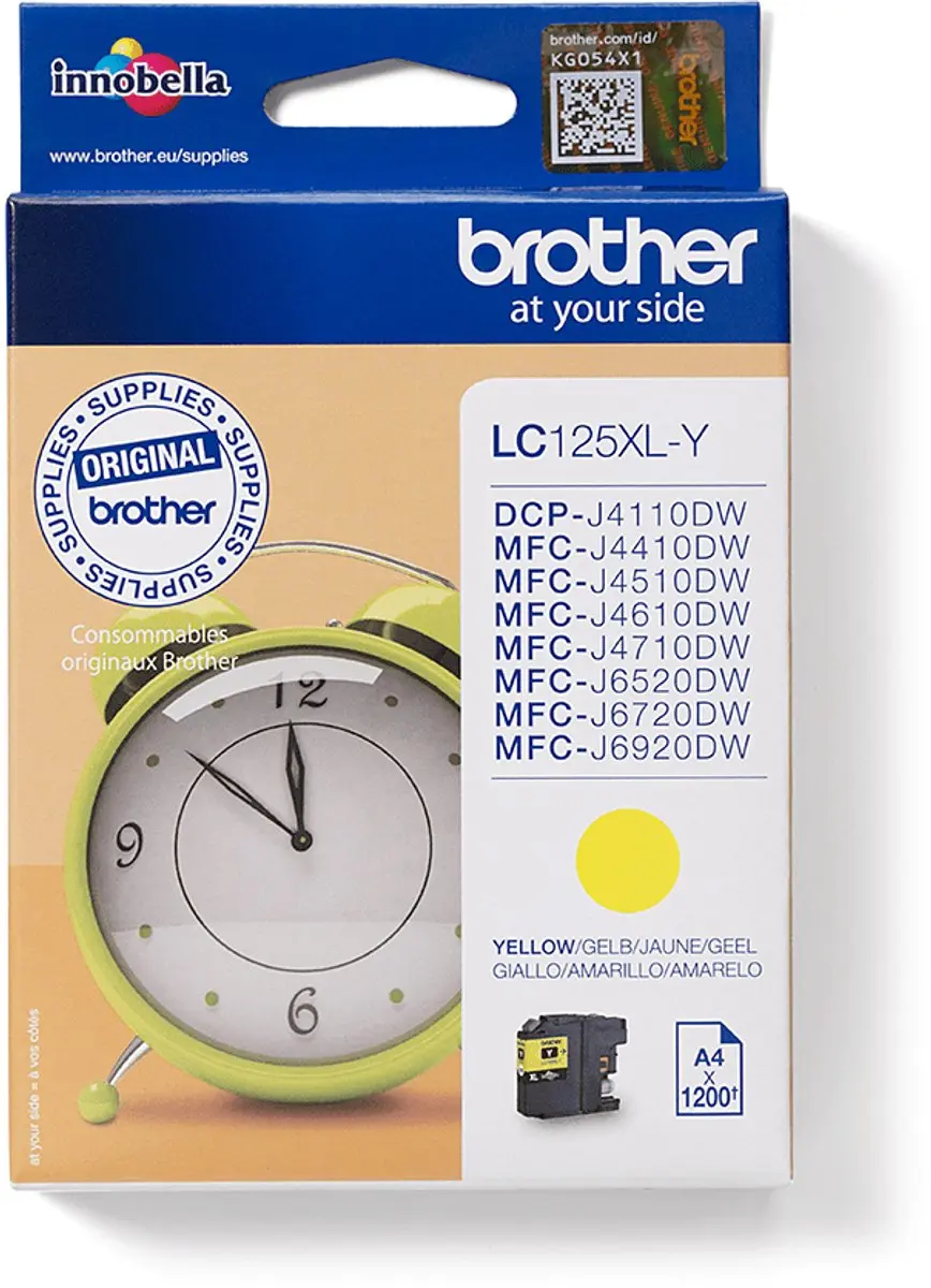 Brother LC-125XLY Inktcartridge Geel