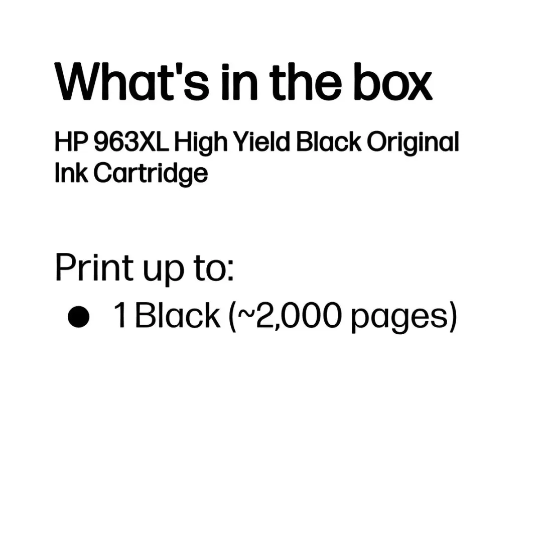 HP 963XL Inktcartridge Zwart - 2000 pagina's