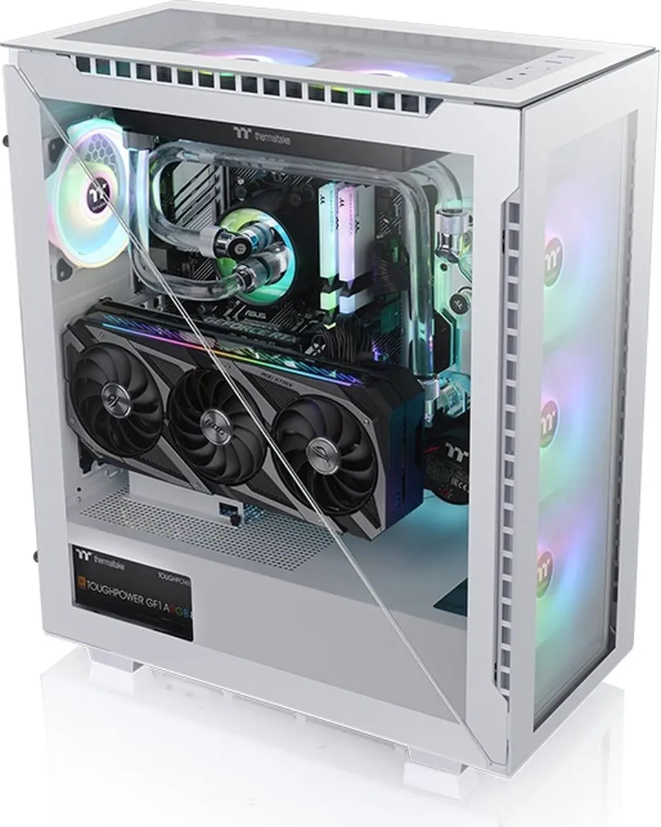 Thermaltake Divider 500 TG Snow ARGB Midi Tower Wit - CA-1T4-00M6WN-01