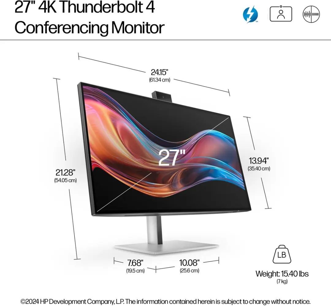 HP Series 7 Pro 27 4K Monitor 8K135E9 - Zilver