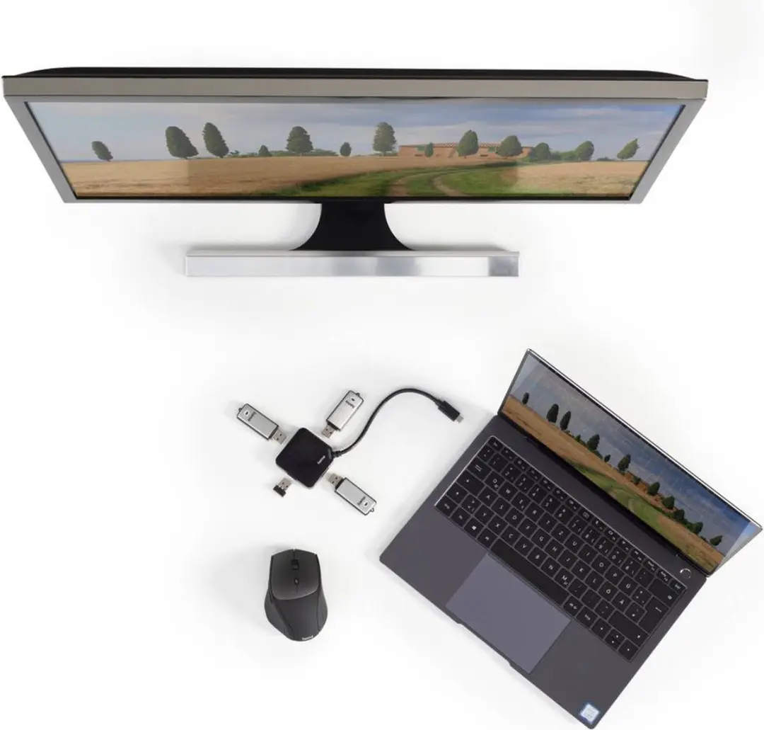 Hama USB-C Multiport Hub 4 Poorten - Zwart