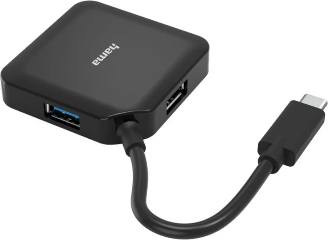 Hama USB-C Multiport Hub 4 Poorten - Zwart