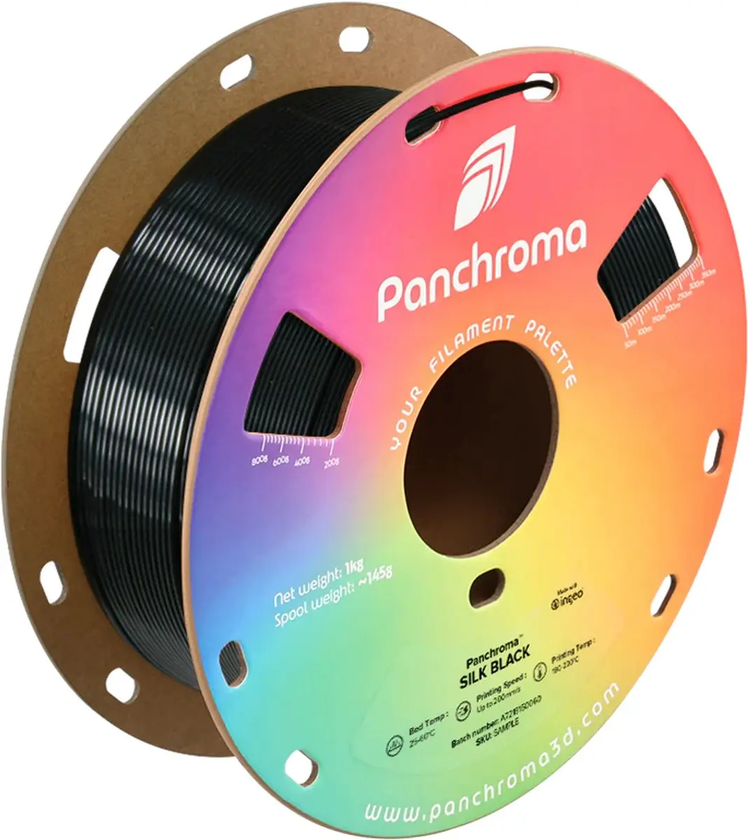 Polymaker Panchroma Silk Zwart PLA 3D Filament 1,75mm 1kg