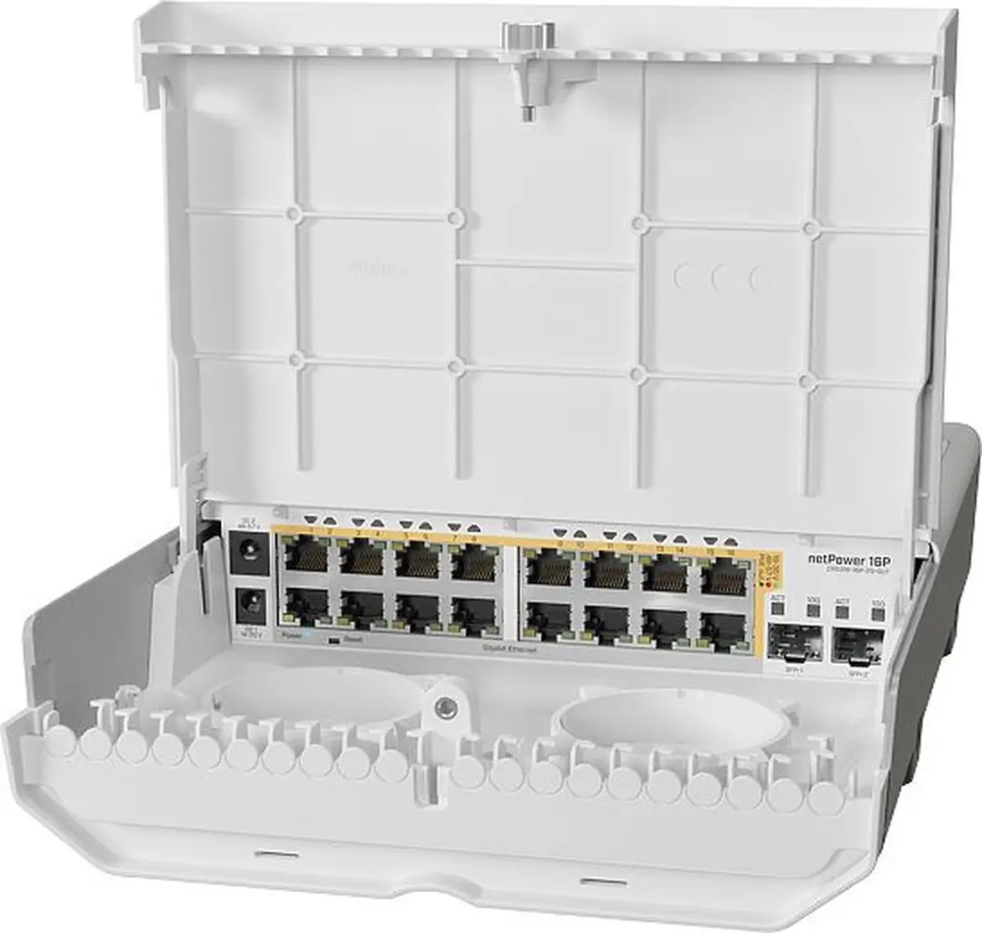 Mikrotik netPower 16P CRS318-16P-2S+OUT Switch - 16x PoE - Wit
