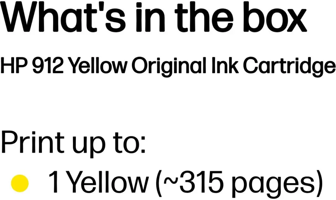 HP 912 Geel Inktcartridge 3YL79AE