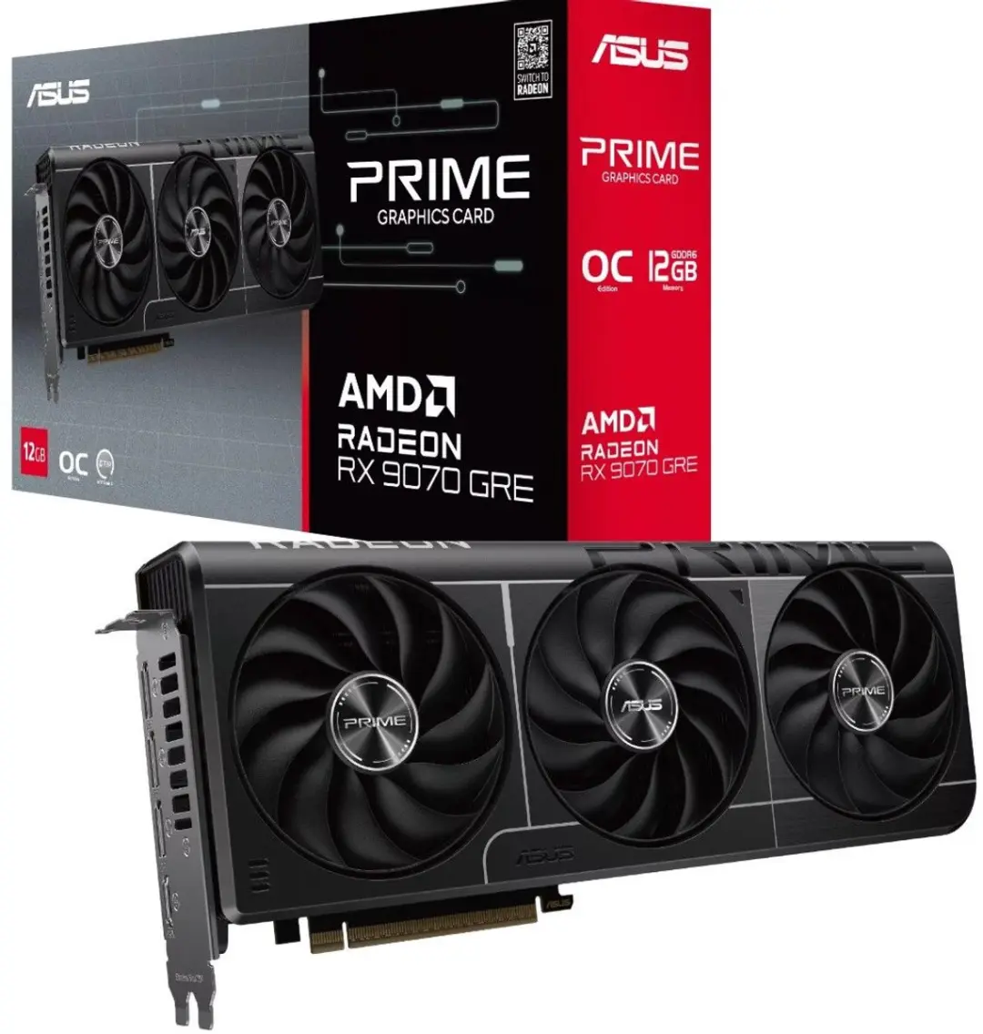 ASUS Prime Radeon RX 9070 GRE OC Edition Videokaart 12GB