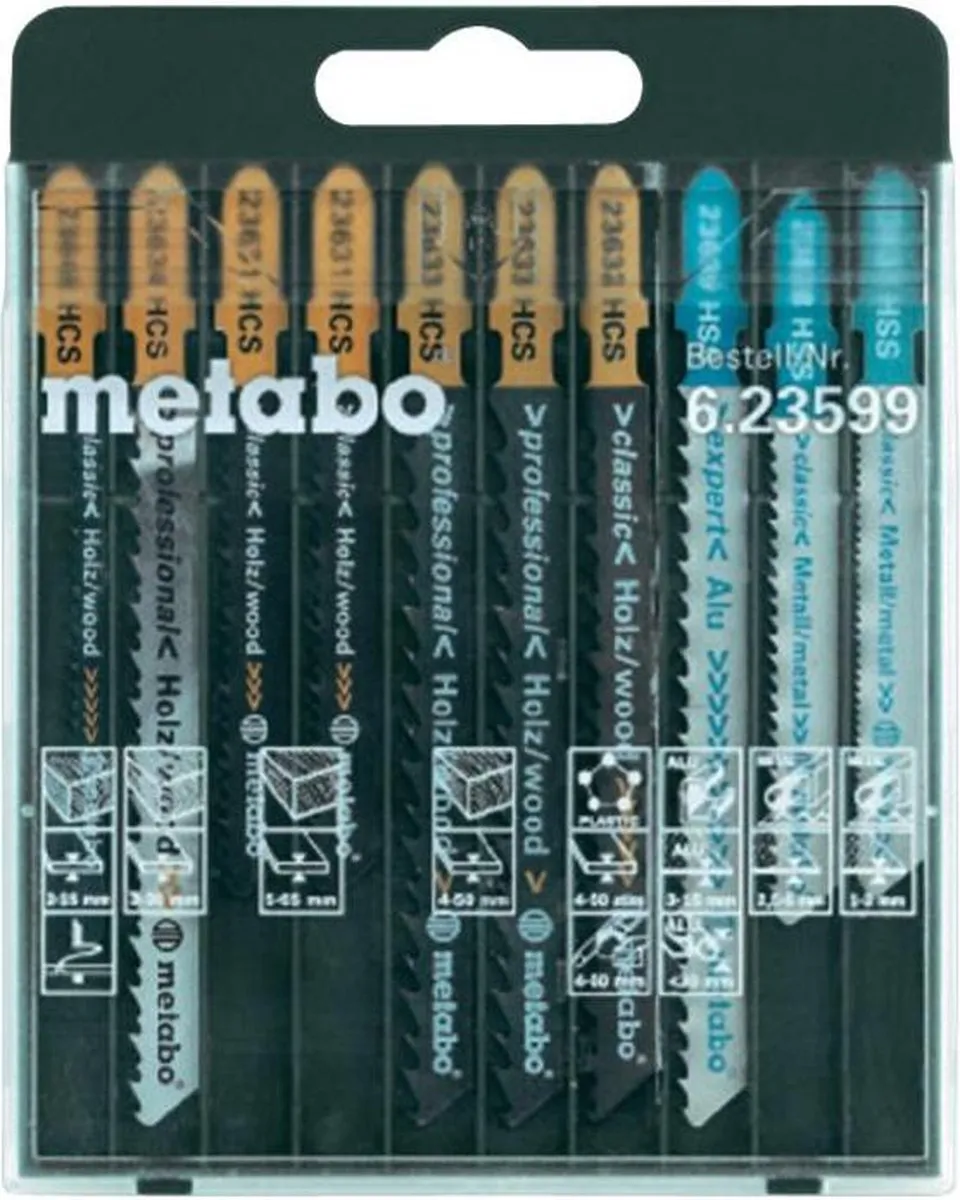 Metabo SP Decoupeerzaagbladen 10-delig - o.a. T119BO/T101B
